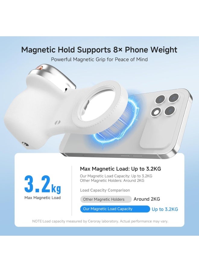  أورا سيليكت ضوء سيلفي مغناطيسي ومقبض كاميرا الهاتف مع مصراع لاسلكي قابل للفصل، مقبض Fun Shot مريح للاستخدام مع أجهزة iPhone و Android، يدعم الكاميرا الأصلية، حامل ثلاثي القوائم، مجموعة أدوات إنشاء محتوى محمولة - Image 3